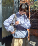 [unisex] Hishan Cut Two-Way Hood Windbreaker