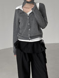 Bant Scarf Set Wool Knit Cardigan
