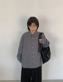 [Unisex] Hyusi Check Over Long Sleeve Shirt