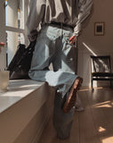 Royce Studded Wide Denim Pants