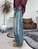 Ravid Balloon Track Denim Pants