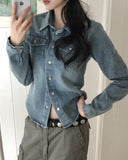 Bano Two-Pocket Slim Denim Shirt