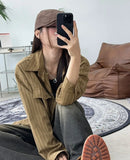 Kuz Herringbone Suede Shirt