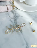 Ronjei Cubic Ribbon Earrings (Silver92.5)