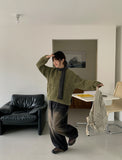Led color washed denim wide pants
