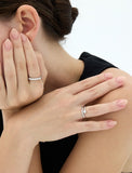 Essence Silver (W) Lab Diamond Coil Ring 0.3CT