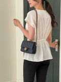 Want Me Short Sleeve Shirring Bendable Blouse