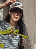 Kelly Stripe Color Matching Short Sleeve T-shirt
