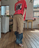 Match two-way cargo wide pants