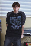 DOODLE RAGLAN LONG SLEEVE TEE