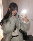 Puppy Hairy Wool Knit Cardigan