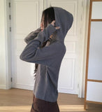 Netis Balaclava Button Ribbed Hoodie