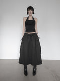 Ar Cowl Neck Halter Tube Top