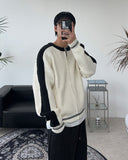 Oz Varsity Balloon Knit Zip Up