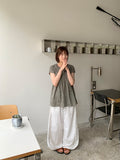 [unisex] Psil Eyelet Summer Nylon Wide Pants