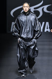 [SET] Vegan Leather Oversized Raglan Track SET