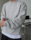 Elbow patch string sweatshirt