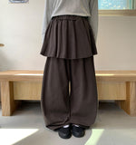 [BAONHAUS] Sosolo Cotton Tiered Layered Banding Skirt Pants