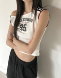 Weekend Dot Number Track One Off-Shoulder T-Shirt
