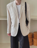 L'Obrey Single Linen Blazer