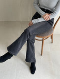 Andanti Brushed Washed Bootcut Denim Pants Basic