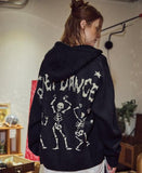 [2-WAY] Skeleton Hood Zip-Up