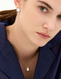 Essence Silver (W) Lab Diamond Double Room Pave Necklace S