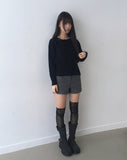 Bed brushed pocket wool short pants