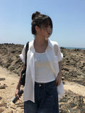 Kanz Overfit Short Sleeve Shirt Sleeveless Set