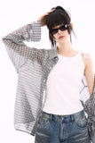 Extremely thin over check shirt