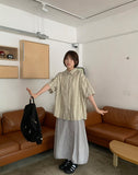 Hesid Summer Banding Nylon Long Skirt
