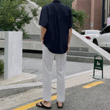 Marron Linen Banding Slacks