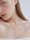 Essence Silver (W) Moissanite Lily Valley Necklace