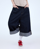 Faden Roll Up Wide Jeans