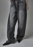 Vortex pintuck wide denim pants