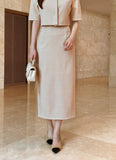 Vekia Crop Jacket H-Line Skirt Set