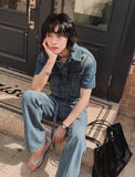 Terne pocket washing denim shirt