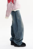 Owon cat sand wide denim pants