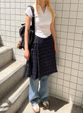 TARTAN CHECK PLEATS SK
