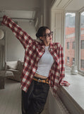 Motsu Loose Fit Checkered Shirt