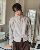 Kanden Belt High-Neck Leather Blouson