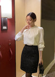 Twinty Sequins Tweed Mini Skirt