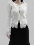 Fluon fringe cardigan