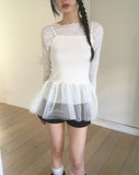 Niall Chiffon Tulle Tiered Layered Sleeveless One Piece
