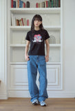 Cherry Bestie Crop Short Sleeve Tee