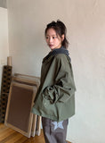Ranbe Windbreaker Over Bomber Jacket