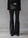 Flap bootcut pants