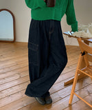 Diman Stitch Banding Cargo Denim Pants