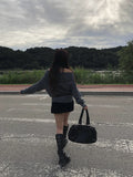 Hapa Leather Warmer Buckle Platform Sole Long Boots