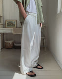Wrap Snap Hidden Button Wide Slacks